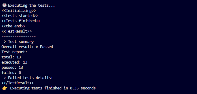 Terminal output of apax test showing 13 passed 0 failed for the TempController project