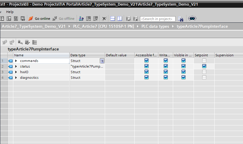 Data Types and UDTs - The Type System in TIA Portal